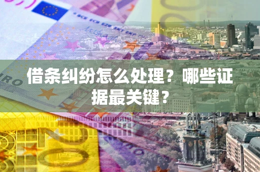 北京借条纠纷怎么处理？哪些证据最关键？