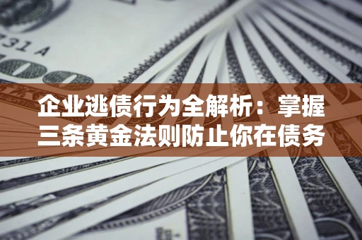 北京企业逃债行为全解析：掌握三条黄金法则防止你在债务乱局中“踩雷”